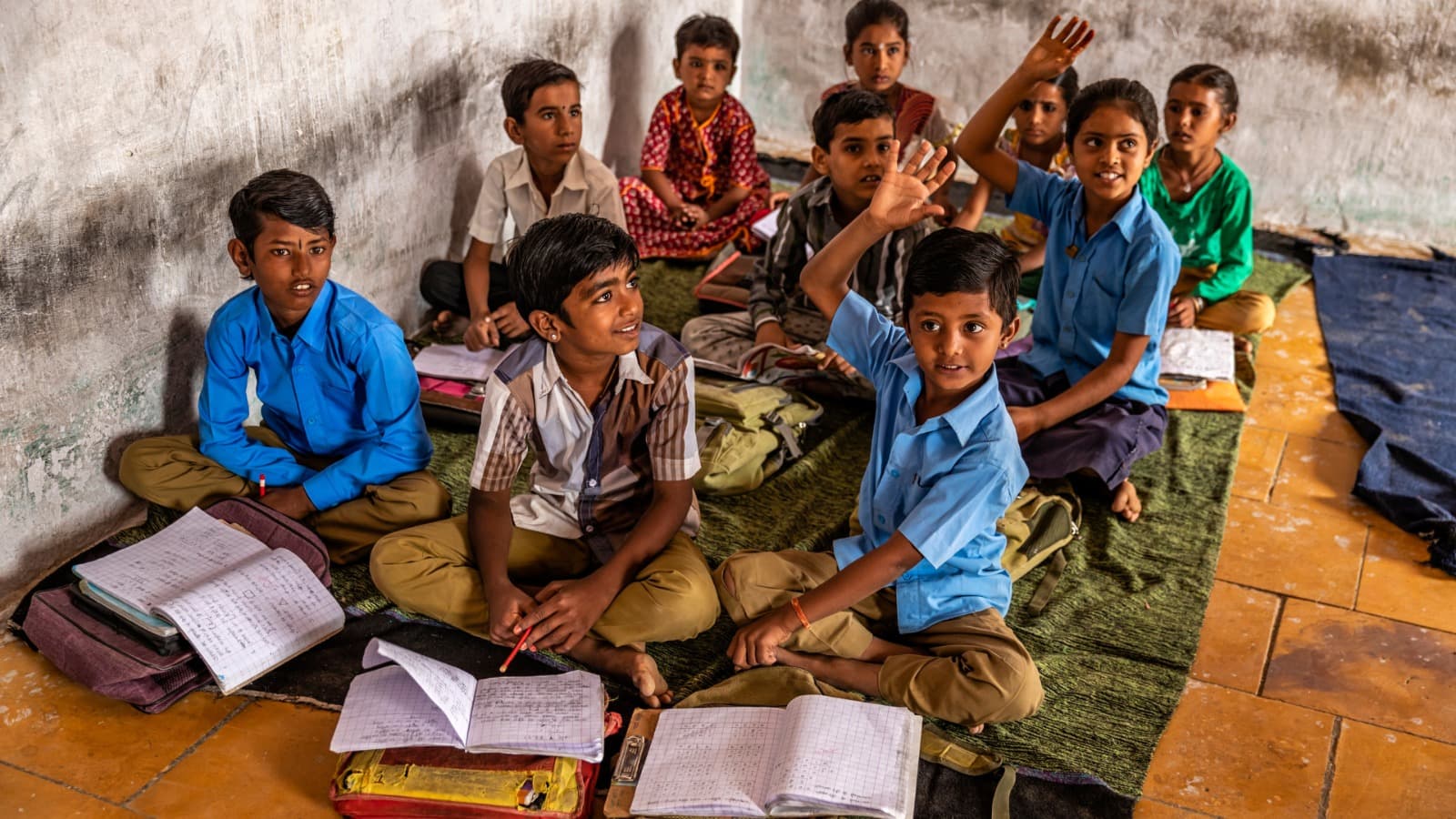 Children studying